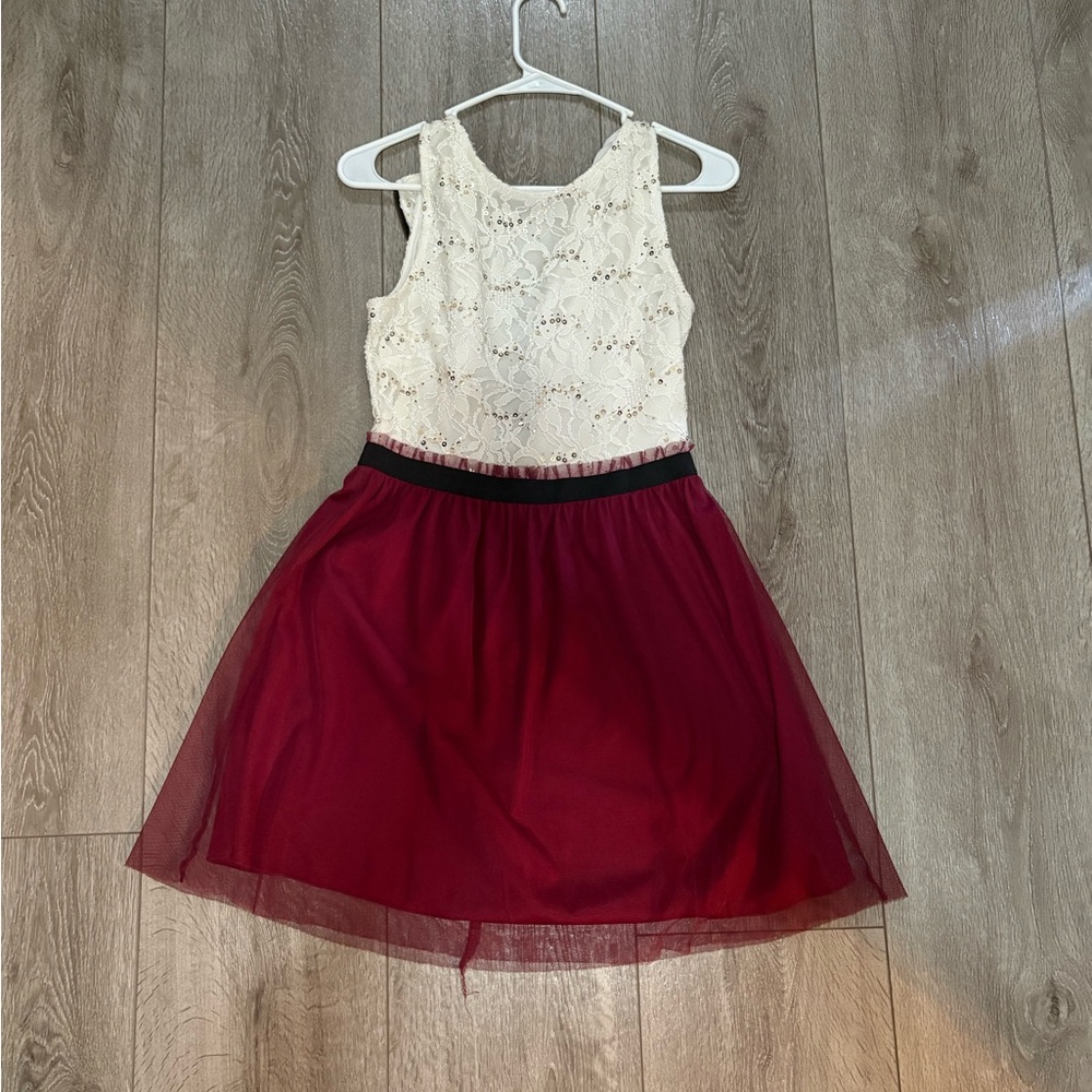 Speechless White Lace-Trim Halter Dress